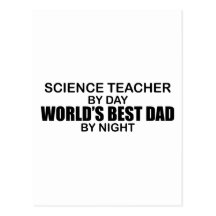 World's Best Dad - Science Teacher Postcards