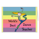 World's best dance teacher merchandise greeting card