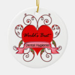 World's Best Dental Hygienist Christmas Ornaments
