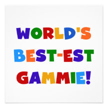 World's Best-est Gammie Bright Colours Gifts Invitation