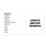 World's Best-est Grandpa Black or White Text Business Card
