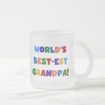 World's Best-est Grandpa Bright Colours Gifts Coffee Mugs