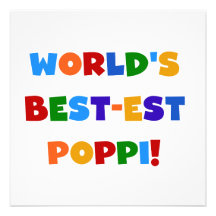 World's Best-est Poppi Bright Colours Gifts Custom Invite