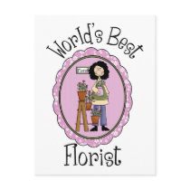 World's Best Florist Tees and Gifts Postcards
