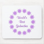 World's Best Godmother (purple) Mousepad
