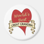 World's Best Great Grandma Fridge Magnet