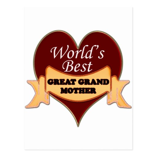 World's Best Great Grandmother Postcards