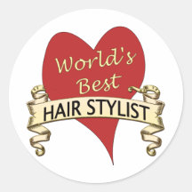 World's Best Hairstylist Round Sticker