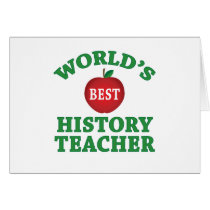World's Best History Teacher Greeting Card