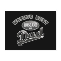 World's Best Husband & Dad Post Card