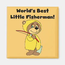 World's Best Little Fisherman Tshirts and Gifts Fridge Magnet