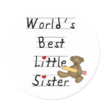 World's Best Little Sister stickers