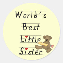 World's Best Little Sister Tshirts and Gifts Sticker
