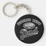 World's Best Machinist & Dad Key Chain