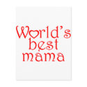 World's best mama postcards