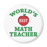 World's Best Math Teacher Magnets