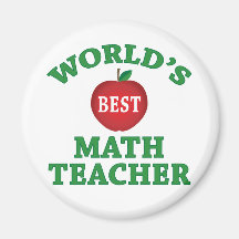 World's Best Math Teacher Magnets