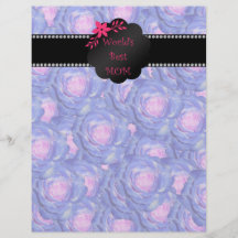 World's best mom blue roses custom flyer