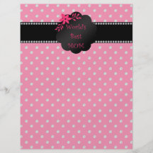 World's best mom pink diamonds flyer design