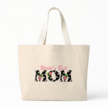 World's Best Mum Black with Pink Tulips bags