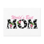 World's Best Mum Black with Pink Tulips