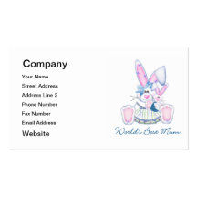 World's Best Mum (bunnies) Business Card