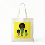 World's Best Mum Cute Ethnic Cartoon Characters bags