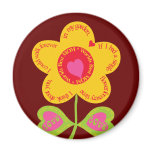 World's Best Mum Flower magnets