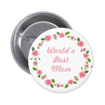 Worlds Best mum mothers day gift Pins
