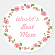 Worlds Best mum mothers day gift Stickers