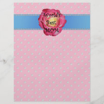 World's best mum pink diamonds personalised flyer