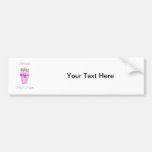 World's Best Mum (pink flowers) Bumper Sticker