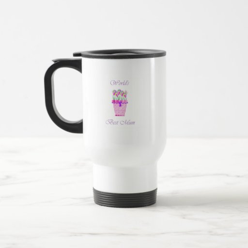 World's Best Mum (pink flowers) Coffee Mug