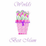 World's Best Mum (pink flowers)