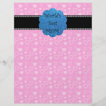 World's best mum pink hearts flyers