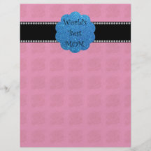 World's best mum pink roses personalised flyer