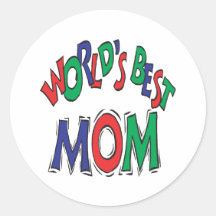 Worlds Best Mum Round Stickers