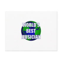 World's Best Musician postcards