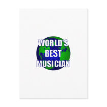 World's Best Musician postcards