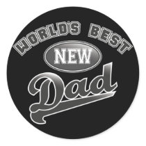 World's Best New Dad Round Sticker
