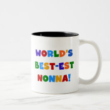 World's Best Nonna Bright Colours T-shirts and Gif Mug