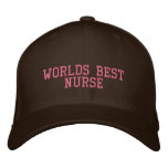 Worlds Best Nurse embroidered hats