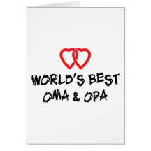 World's Best Oma & Opa Gift Greeting Cards