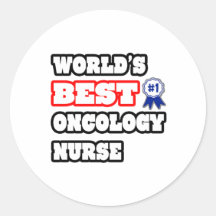 World's Best Oncology Nurse Round Stickers