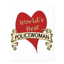World's Best Policewoman Postcards
