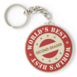 Worlds Best Second Grader Keychains