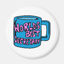 Worlds Best Secretary Refrigerator Magnet