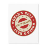 Worlds Best Sixth Grader Post Cards