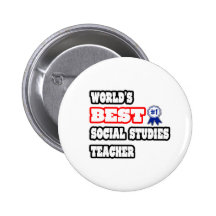 World's Best Social Studies Teacher Buttons