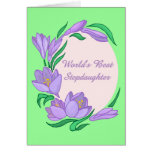 World's Best Stepdaughter Gifts and Tees Greeting Card